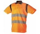 Polo orange Haute-visibilité. 100% polyester bird-eye. 150 gm2. PAULO