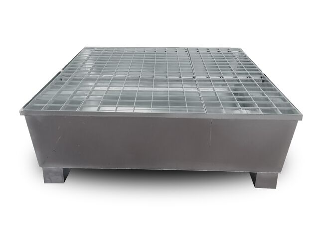 Bac de rétention en acier galvanisé pour 4 fûts - BRAG 4FE à 375 €HT hors frais de port