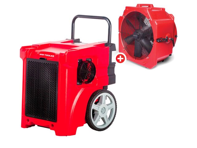 Pack déshumidificateur PRO 50L/Jour BDP50 + Ventilateur sécheur ø500mm MV500PPL MW Tools BDP50SETB