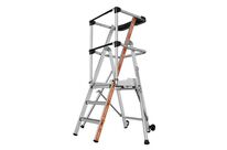 Tubesca-Comabi - Plateforme de travail Raptor 3 marches Aluminium - Hauteur travail 2.70m - Charge 150kg - Éco-responsable