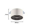 Spot Encastrable pour Ampoule GU10 - Noir / Blanc