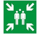 Panneau de secours et d'évacuation - "RASSEMBLEMENT"
