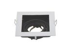 Support Spot Encastrable GU10 Orientable Carré Blanc