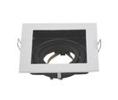 Support Spot Encastrable GU10 Orientable Carré Blanc