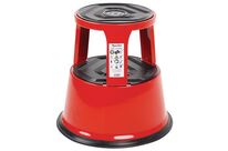 Manutan Expert - Marchepied mobile en acier rouge - 2 marches - Charge 150 kg - Hauteur 0.41m - Bureau