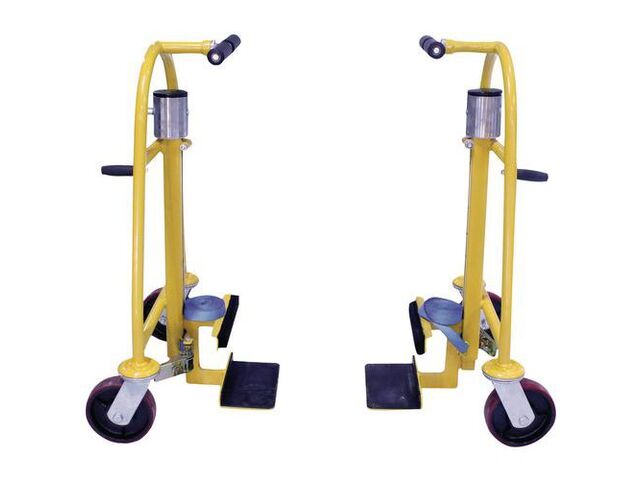 Manutan Expert - Diable élévateur mécanique jumelé - Capacité 600 kg - Roues polyuréthane - Idéal manutention lourde