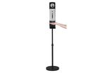 Distributeur Auto Gel Pied NOIR Télescopique H.157 cm