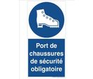 SIGNAUX D'OBLIGATION - PORT DE CHAUSSURE DE SECURITE OBLIGATOIRE
