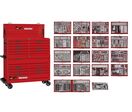 Grande servante d'atelier rouge 19 tiroirs Monster set - 1295 outils - Qualité professionnelle Teng Tools TKS53R1295T