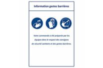 Étiquette gestes barrières