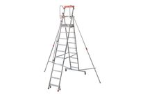 Facal - Plateforme de Rayonnage Aluminium 10 Marches - Charge Max 150kg - Hauteur Travail 4.51m - Mobile et Sécurisée