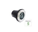 Pack de  5 - Spot LED Encastrable Extérieur IP65 220V Sol 3W 80° - Blanc Neutre 4000K - 5500K