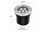 Spot LED Extérieur Encastrable IP67 24V Sol 6W 45° - Blanc Neutre 4000K - 5500K