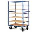 Chariot haut à 6 plateaux amovibles