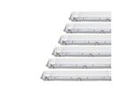 Pack de 6 - Réglette étanche 150 cm double pour Tube LED T8 IP65 (Boitier vide)
