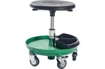 Global Professional Seating - Tabouret Sigma 400P - Hauteur 38-51cm - Vert/Noir - Polyuréthane - Roulettes - Charge 110kg