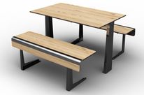 Table design avec banquettes détachées - TA 730 CP-4 | Ligne : Tonka 