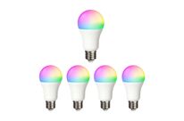Pack de  5 - Ampoule LED Connectée Wifi E27 9W RGBW A60