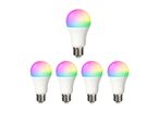 Pack de  5 - Ampoule LED Connectée Wifi E27 9W RGBW A60