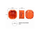 Boîte d'Encastrement pour Cloisons 60mm Profondeur - Octogone