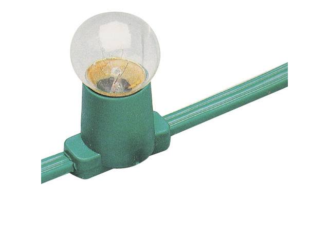Guirlande lumineuse 50 douilles E27 25M câble 2x2,5mm² 50X25w 1500w maxi 230V
