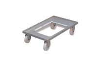 Plateau roulant porte-bacs 600 x 400 en inox