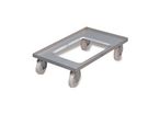Plateau roulant porte-bacs 600 x 400 en inox
