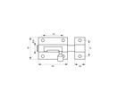 THIRARD - Verrou pour porte de meuble targette laiton 50 mm