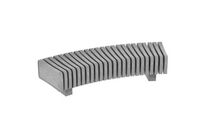 Banquette de ville incurvée en plastique recyclé - Vertebra Curvo