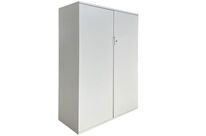 Armoire Mi-haute Reconditionnée - Ouveture Portes Battantes - Grise