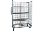 Italiana Contenitori - Roll-conteneur 3 côtés 400kg - 1290x670x1830mm - Acier Robuste - Idéal Entrepôt