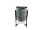 Corbeille semi-circulaire 40 Litres Noire