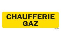 Panneau chaufferie gaz - Fond jaune