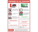 Consignes de sécurité incendie - Fond blanc