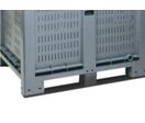 Caisse palette 550 litres - 1200x800x850 - ajourée - 4 pieds