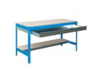 Etabli d'atelier à 2 niveaux avec tiroir