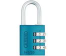 Abus - Cadenas à codes 145 - 30mm Bleu - Combinaison interchangeable - Classe 3