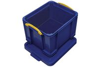 Bac De Rangement Plastique + Couvercle 35l B Leu