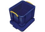 Bac De Rangement Plastique + Couvercle 35l B Leu