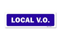 Panneau local V.O. - Fond bleu