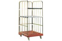 Roll-conteneur standard galvanisé - 500 kg - 1630x815x725 mm - 2 roulettes pivotantes, 2 fixes - Montage facile