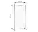 Cloison mobile Plexiglass Souple Transparent cadre alu H 201 x L 100 cm