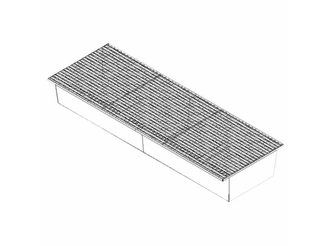 Bac de rétention en acier galvanisé de 1 656 l pour des rayonnages de 3 600 mm | BARS3560/1656 