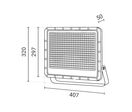 Projecteur Extérieur 300W IP65 140lm/W Noir - Blanc Neutre 4000K - 5500K