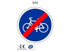 Panneau B40 Fin de piste ou bande cyclable obligatoire