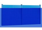 Panneau perforé porte-outils L.2000 x H.938 mm Bleu
