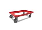 Plateau roulant porte-bacs 600 x 400 roues caoutchouc