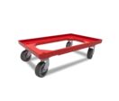 Plateau roulant porte-bacs 600 x 400 roues caoutchouc