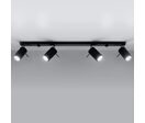 Plafonnier 4 Spots Orientables pour Ampoule GU10 - Blanc