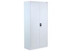 Manutan Expert - Armoire Métal Aris à Portes Battantes - Gris Clair 185x90x40cm - 4 Tablettes 40kg - Serrure à Clé - Garantie 10 Ans